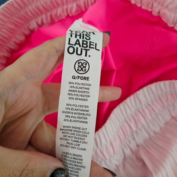 G/Fore Micro-pleat Ops High Waisted Skort blush pink tennis skirt size large - Picture 8 of 9